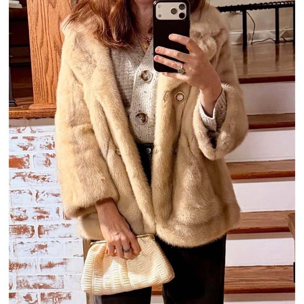 Vintage Blonde Fur Coat | Restored • Neutral Tones • Collected Statement